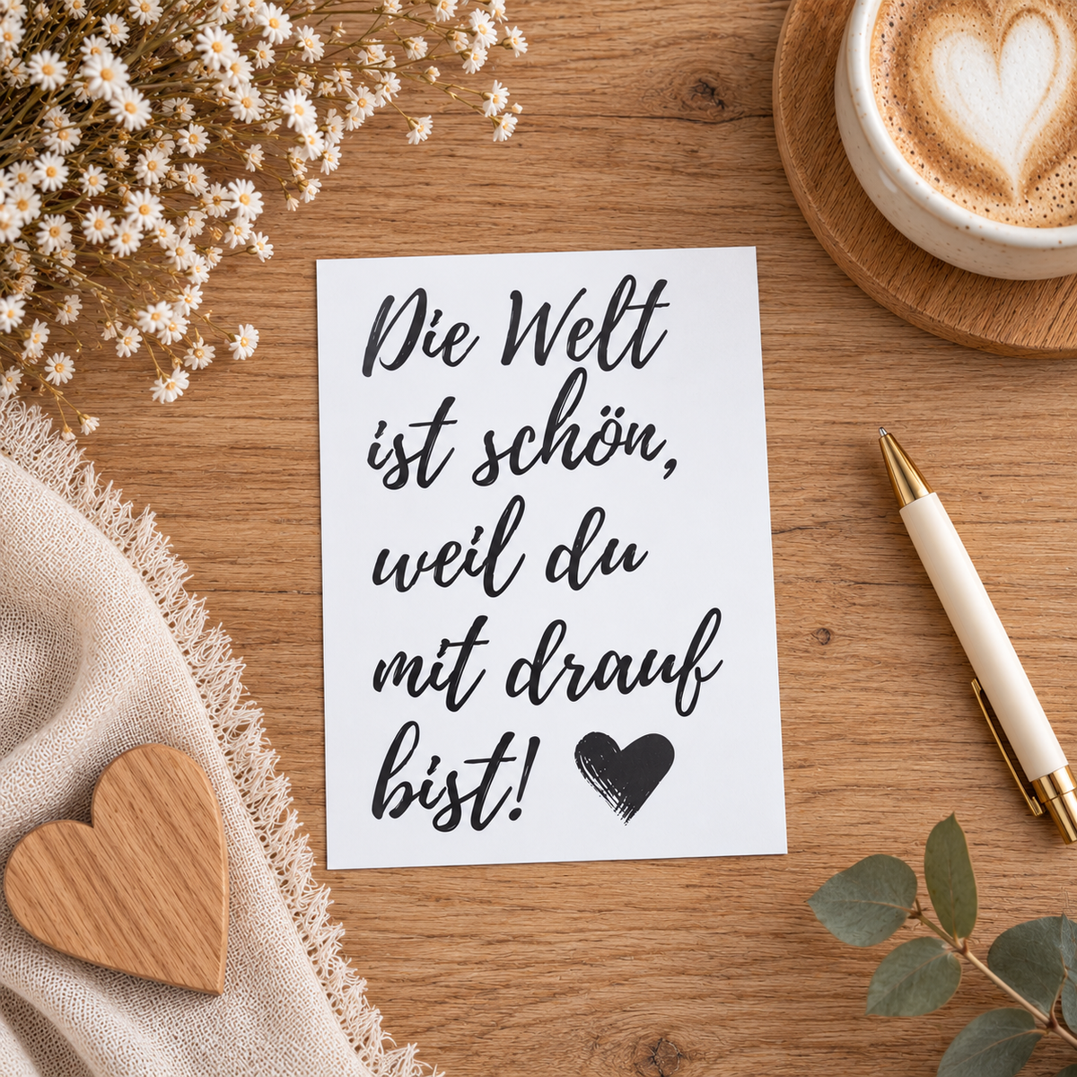 Postkarte "Die Welt ist schön"