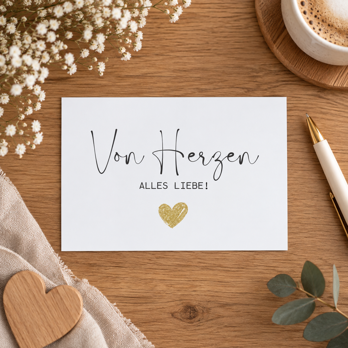 Postkarte "Von Herzen"