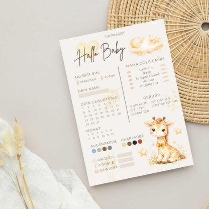 Tippkarten Babyshower