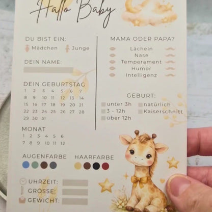 Tippkarten Babyshower